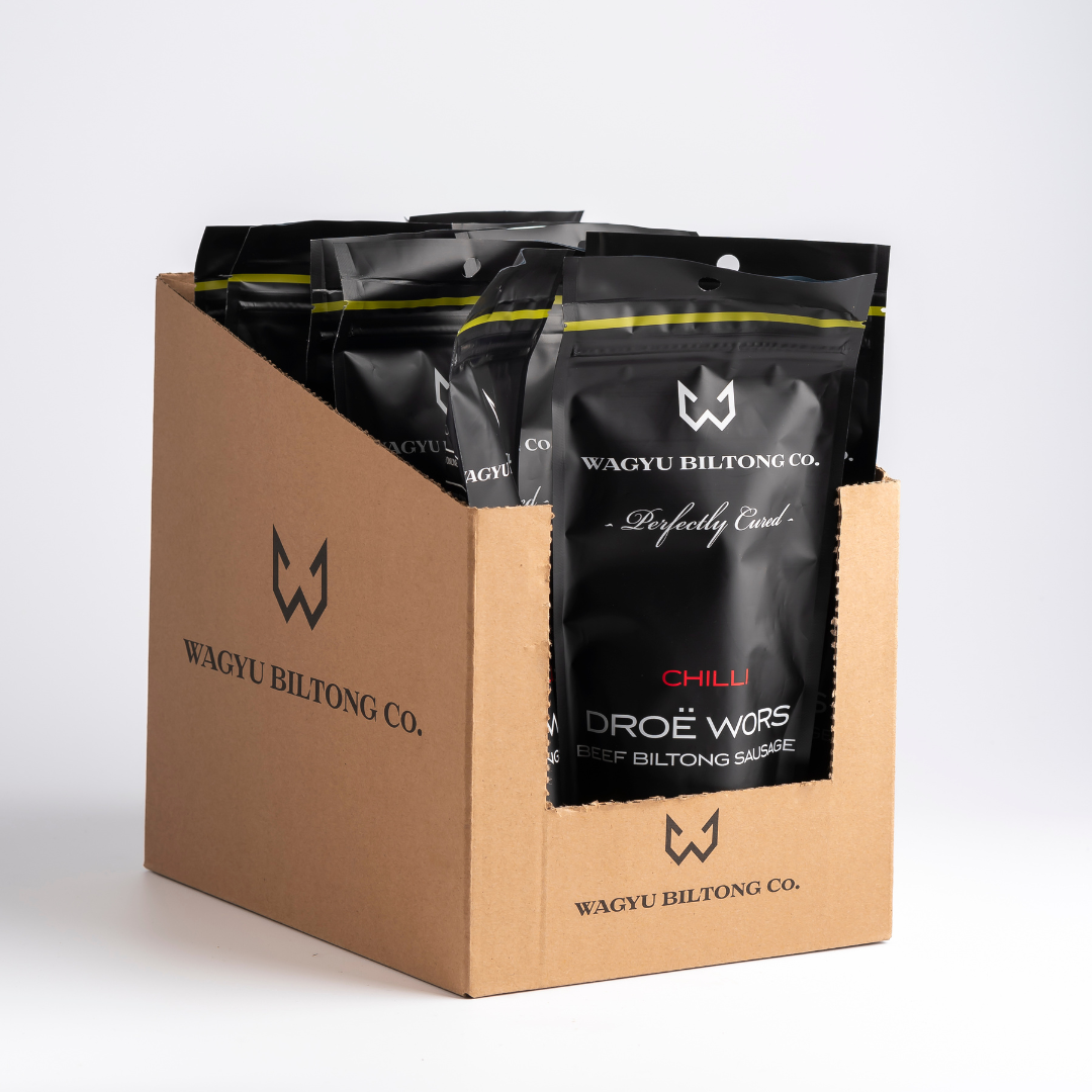 DROË WORS CHILLI BILTONG SAUSAGE (100g packet) – Wagyu Biltong Co.